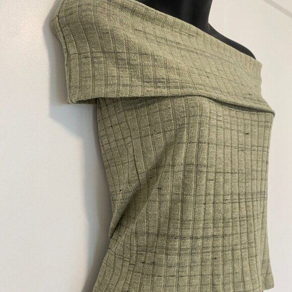 NWOT‎ Ardene Off the Shoulder Ribbed Fitted Shirt Top Women's Size Small - Picture 3 of 6